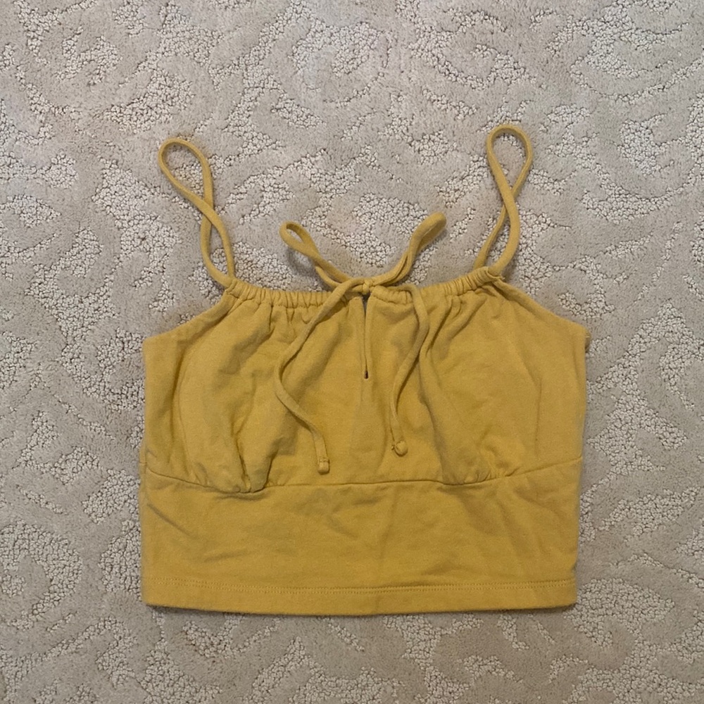 Aeropostale mustard yellow cropped tank (XS)